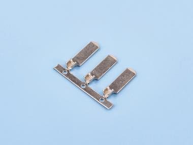 5.0電源插片，黃銅。鍍鎳，橫帶（T12-01）