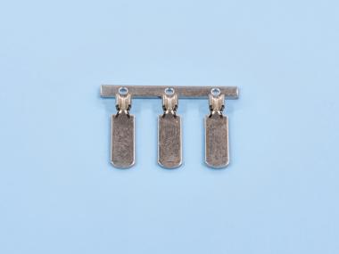 5.0電源插片，黃銅。鍍鎳，橫帶（T12-01）